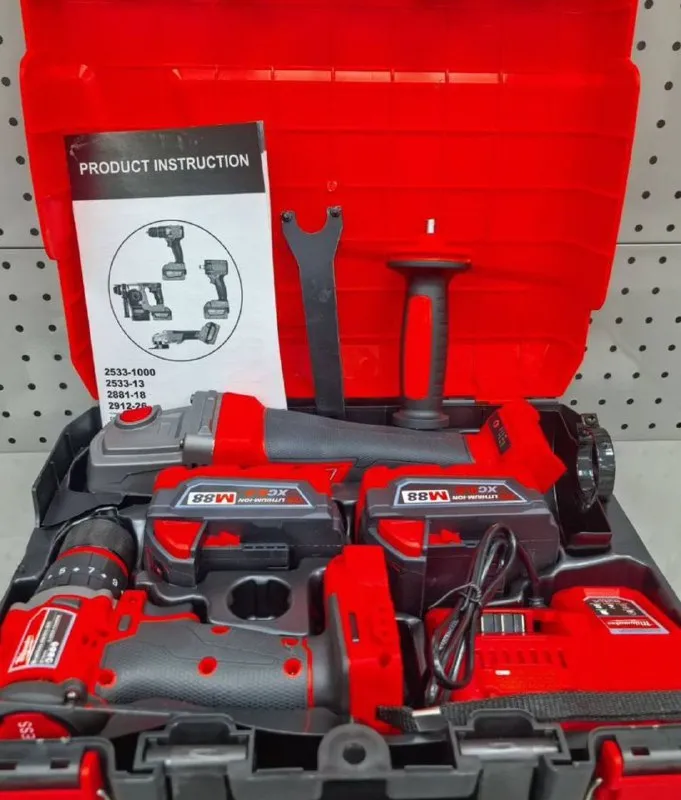 Набор 2в1: болгарка ушм + шуруповерт ударный milwaukee
Цена: 6200₽

❗️❗️❗️❗️➡️ Tg: настя
📞+79494147553
Доставим донецк, макеевка

💥 Отличное предложение для профессионалов и домашних мастеров!

🔧 Комплектация:
➖ Безщеточный шуруповёрт milwaukee 70hm — мощный и долговечный
➖ Безщеточная болгарка (ушм) milwaukee 30nm — для удобной и эффективной работы
➖ Защитный кожух, ручка, ключ — для безопасности и комфорта
➖ 2 Аккумулятора на 4.0ah — для долгосрочной работы без подзарядки
➖ Зарядная станция — для удобной зарядки
➖ Кейс — для удобного хранения и транспортировки - фотография - 4