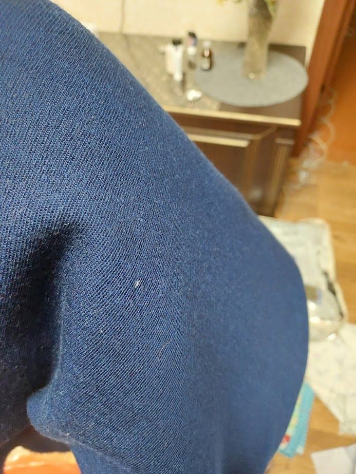 Трикотажное костюмное полотно (чулок 1,90м*2,50 м). Синий цвет. Цена 600руб. +797495308749 - фотография - 1