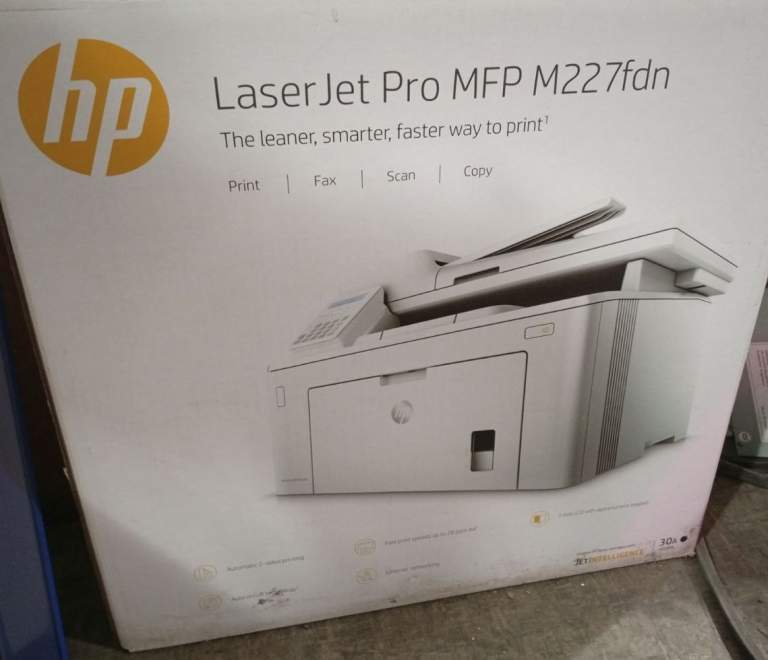 Продам мфу мфу hp laser jet pro mfp m227fdn
Состояние нового. Приобретался для работы, но проект закрылся. Отпечатано 300 листов. Комплектация полная.
Цена 20 000 руб. - фотография - 1