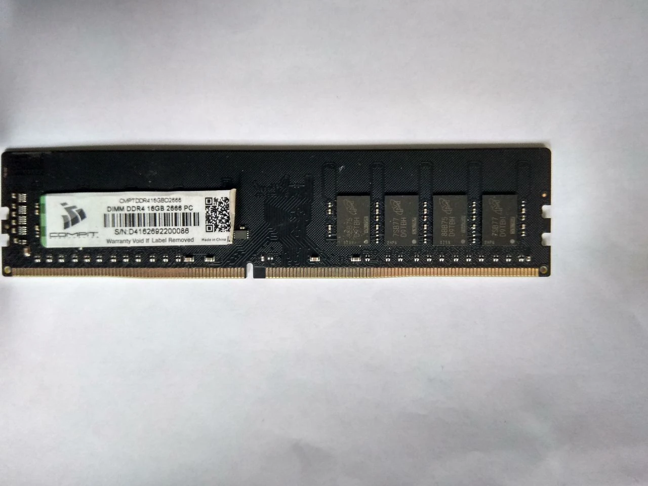 Продаются 2 планки оперативной памяти compit dimm ddr4 16gb 2666 pc по 2500,вместе-5000 руб. не подошли к моему процессору по частоте. не пересылаю, не обмениваю. встретиться можно в г. макеевка в р-не ост. ш-та батова, около маг. молоко или в центре макеевки - фотография - 3